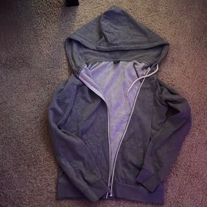 Zine - grey zipup sweater - size medium